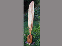 61 inch high walnut feather